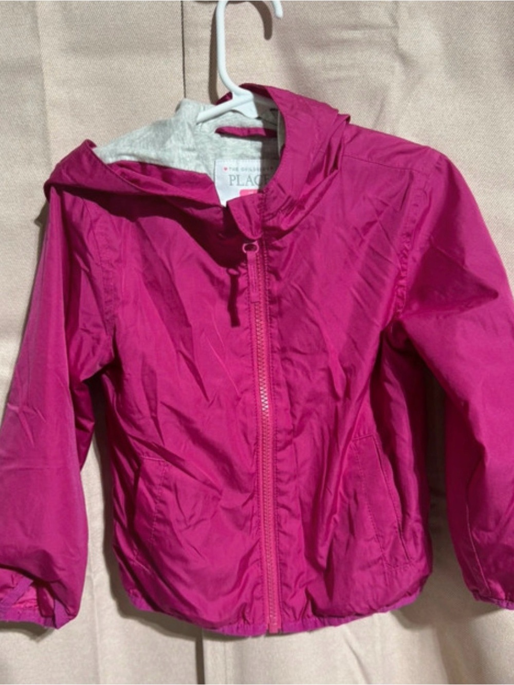 Kids' Lightweight Hooded Jacket in Bright Pink 3t